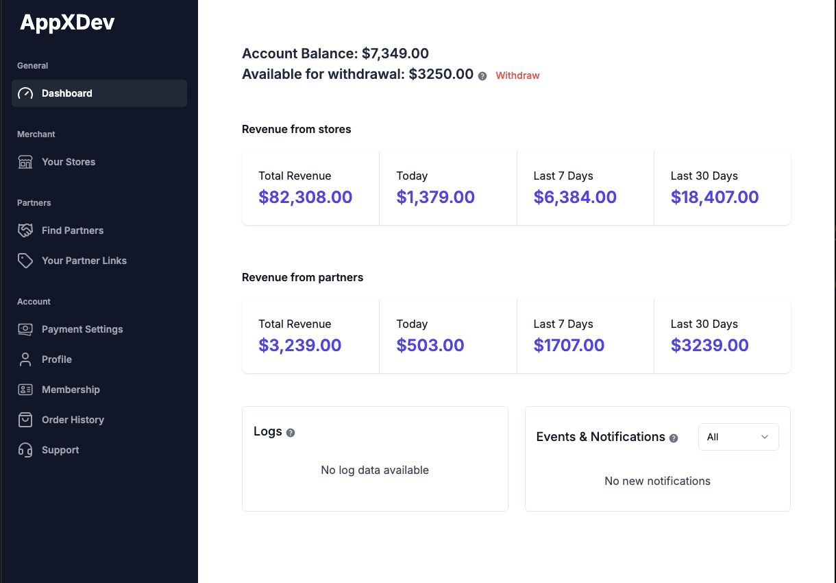 Account Dashboard